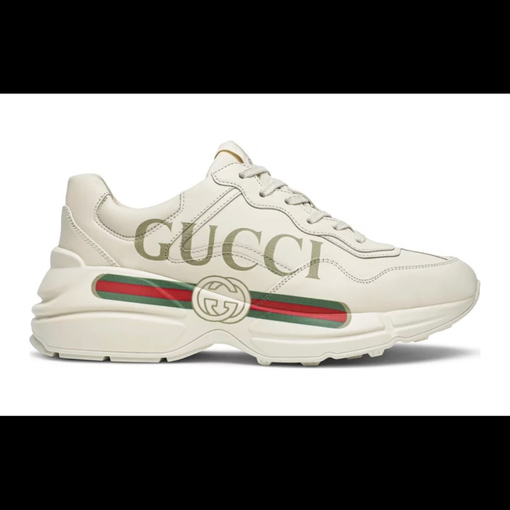 Gucci Womens Rhyton Leather Sneaker ‘Logo’